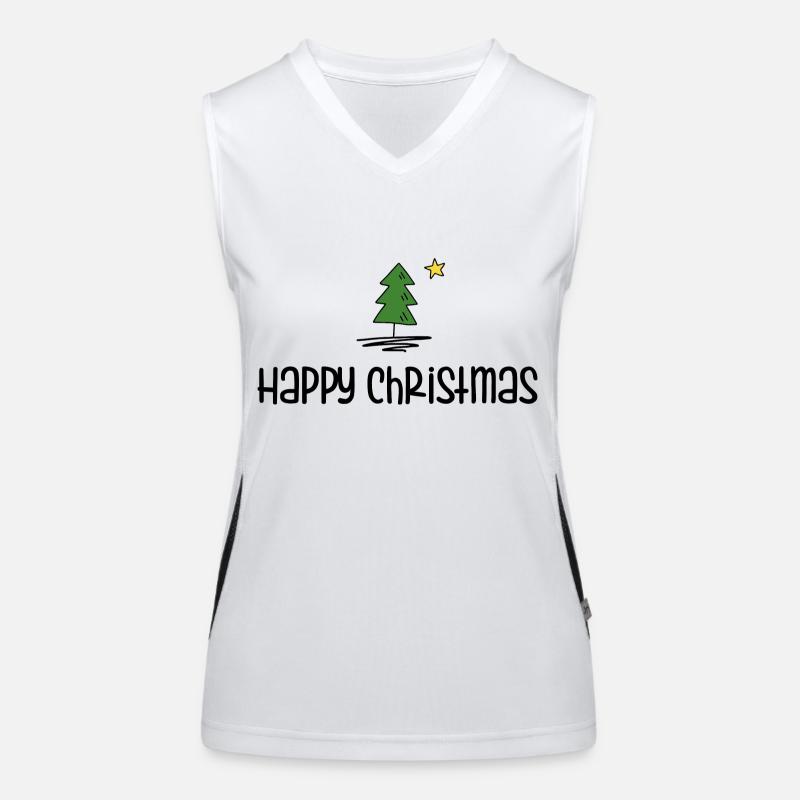 Happy Christmas Funktionelles Kontrast-Tank Top für Frauen