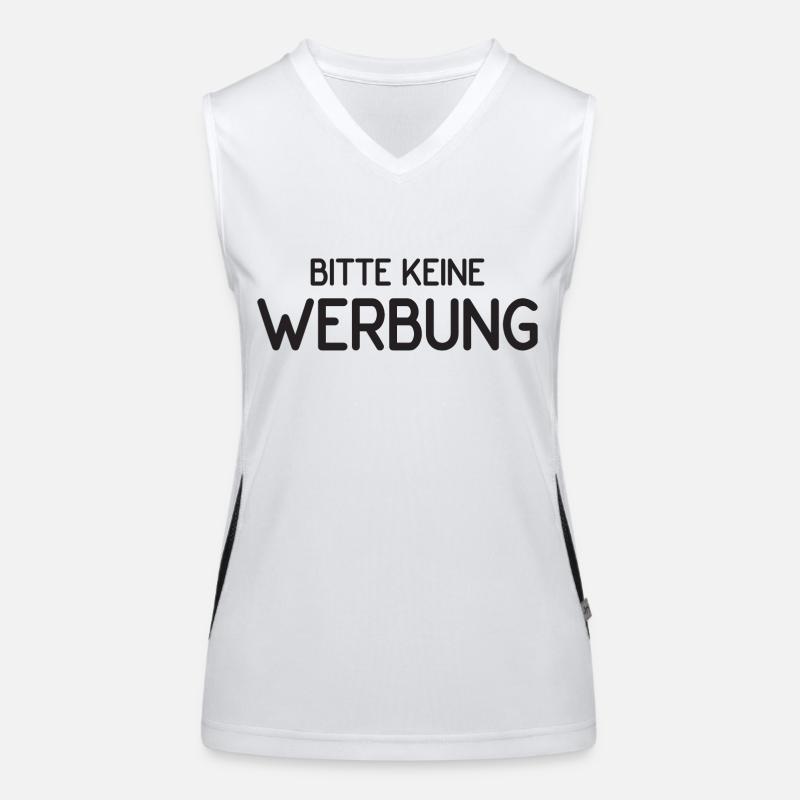 Bitte keine Werbung Funktionelles Kontrast-Tank Top für Frauen