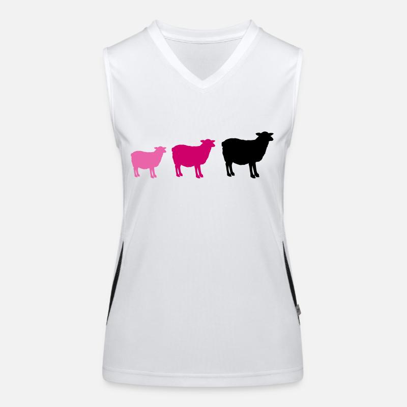 Famille de moutons Débardeur respirant contrasté Femme