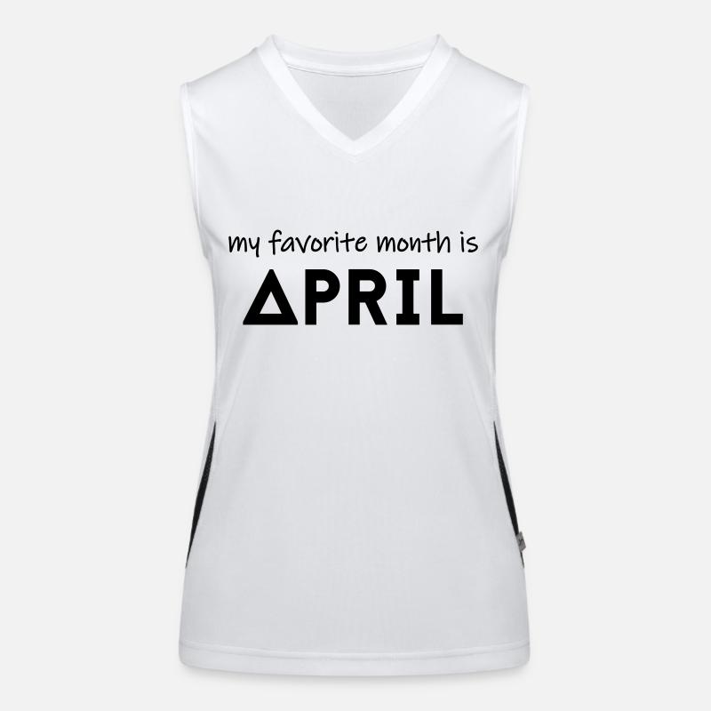 Mon mois préféré est avril Débardeur respirant contrasté Femme