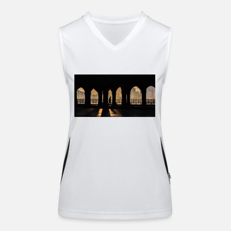 A man on his way to work Women's Functional Contrast Tank Top