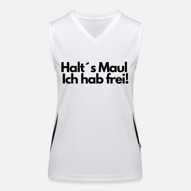 Halt´s Maul Ich hab frei Funktionelles Kontrast-Tank Top für Frauen