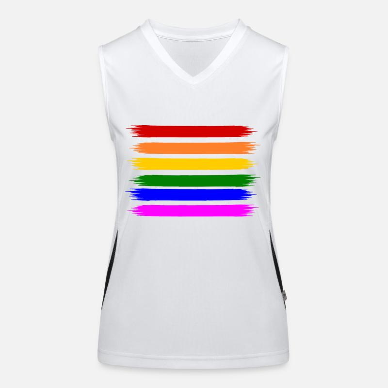 rainbow flag Women's Functional Contrast Tank Top