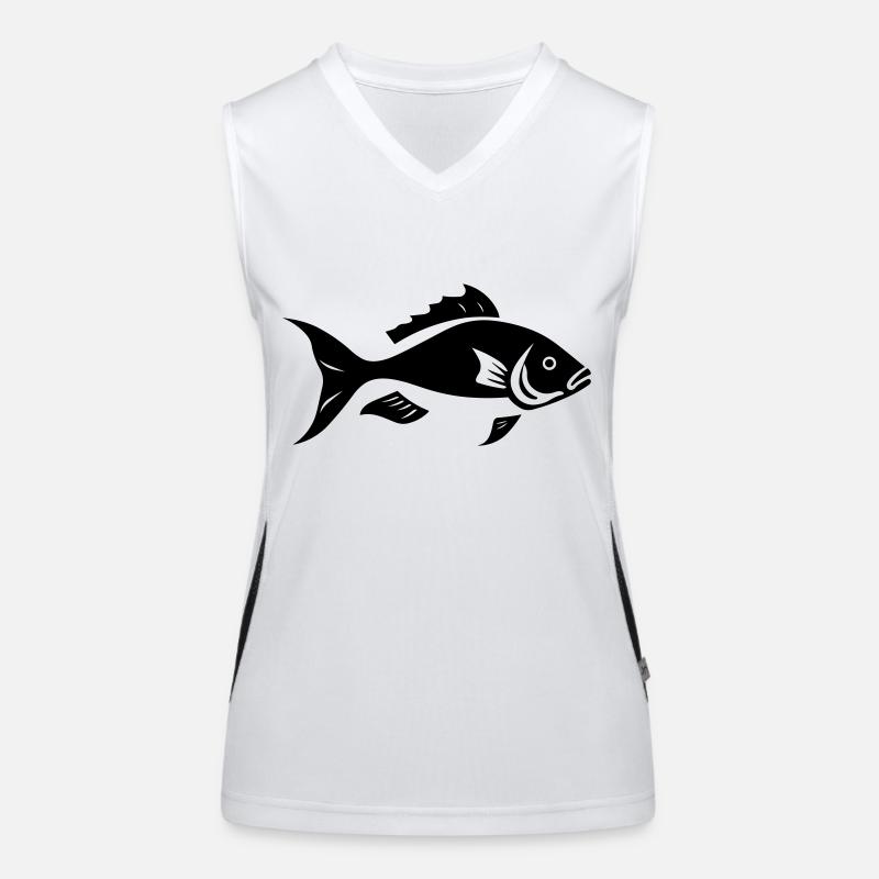 Poisson petite carpe Débardeur respirant contrasté Femme