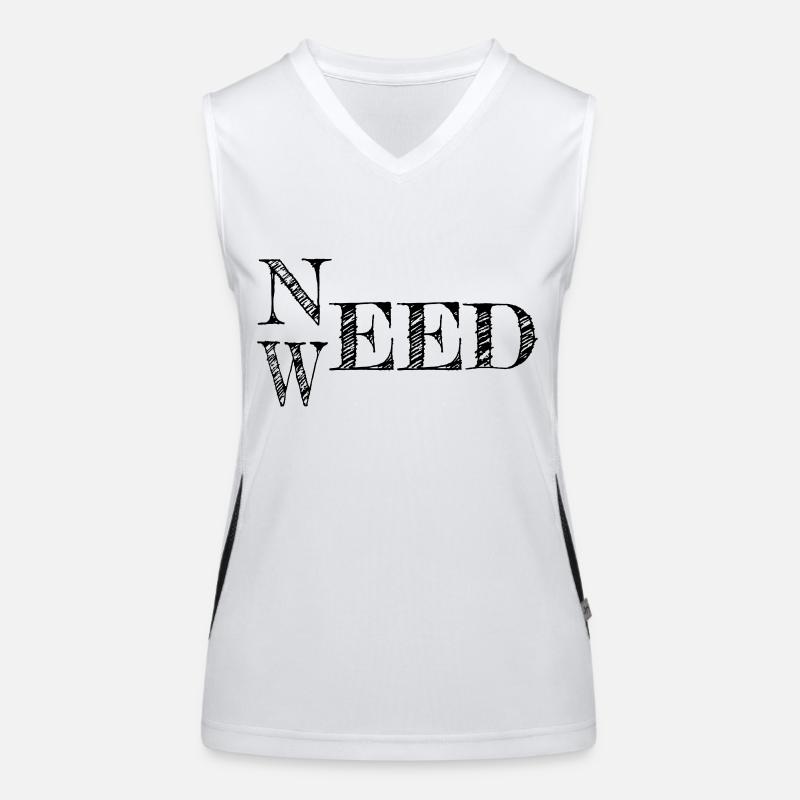Need Weed Black Funktionelles Kontrast-Tank Top für Frauen