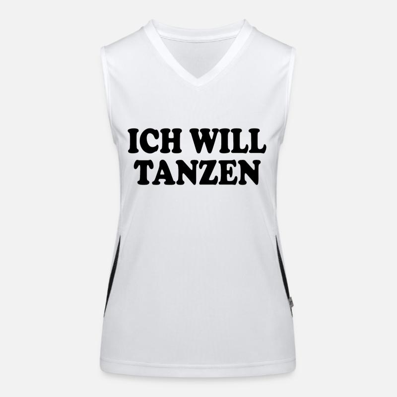Ich will tanzen Funktionelles Kontrast-Tank Top für Frauen