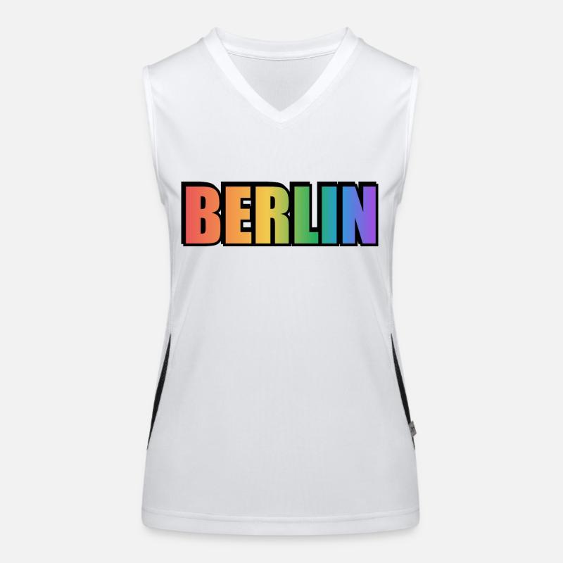Schwules Berlin Funktionelles Kontrast-Tank Top für Frauen