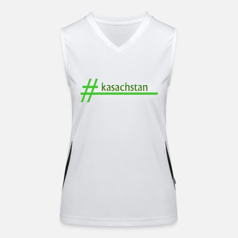 Gift for kazakhstan Women's Functional Contrast Tank Top