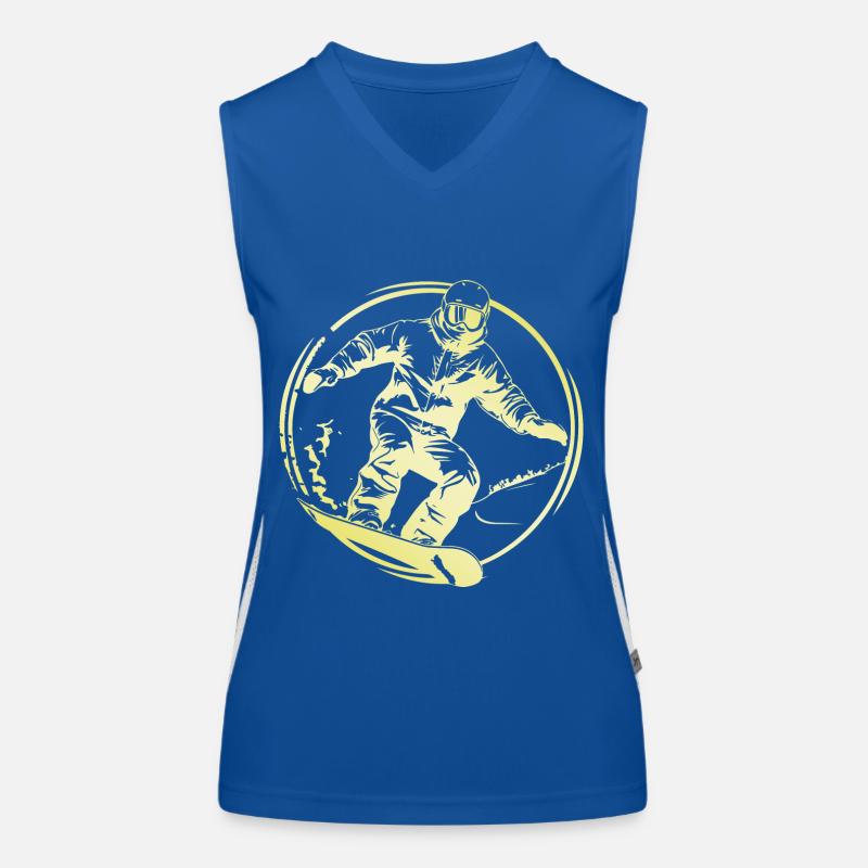 Snowboarding Man Women's Functional Contrast Tank Top