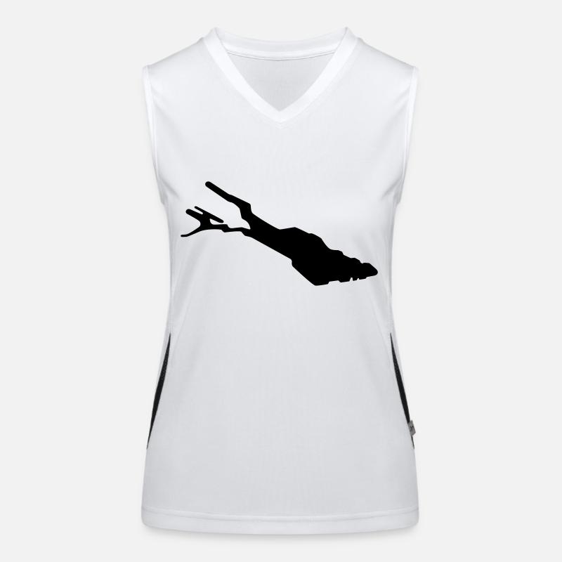 Silhouette de Bodensee – Contour du lac de Constance Débardeur respirant contrasté Femme