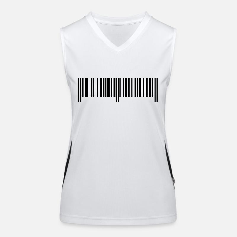 Barcode - Strichcode Funktionelles Kontrast-Tank Top für Frauen