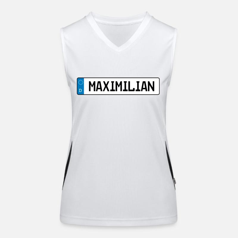 Nom Maximilian Tag cadeau Débardeur respirant contrasté Femme