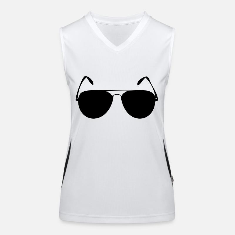 Pilotenbrille Funktionelles Kontrast-Tank Top für Frauen