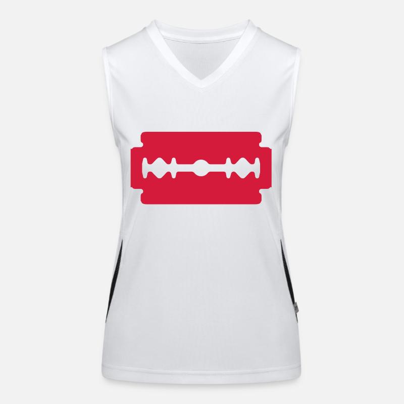 razor blade Funktionelles Kontrast-Tank Top für Frauen