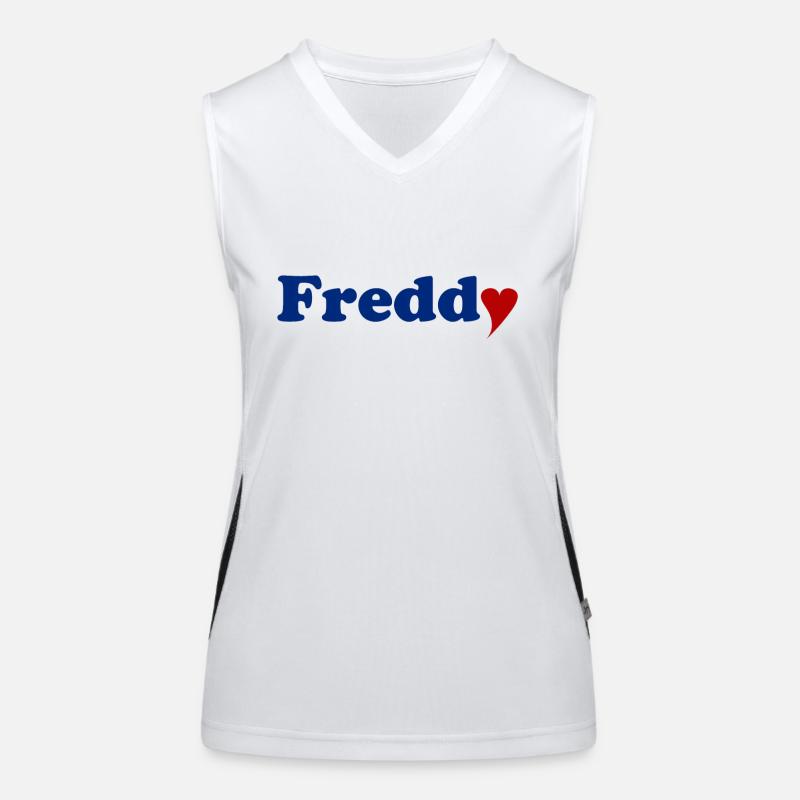 Freddy mit Herz Funktionelles Kontrast-Tank Top für Frauen