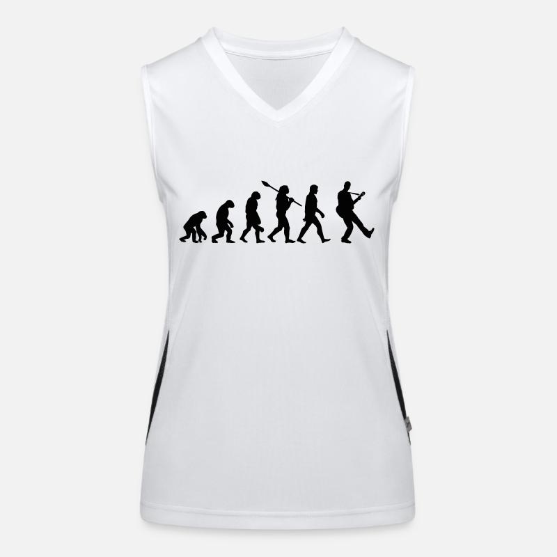 Evolutionary guitar Women's Functional Contrast Tank Top