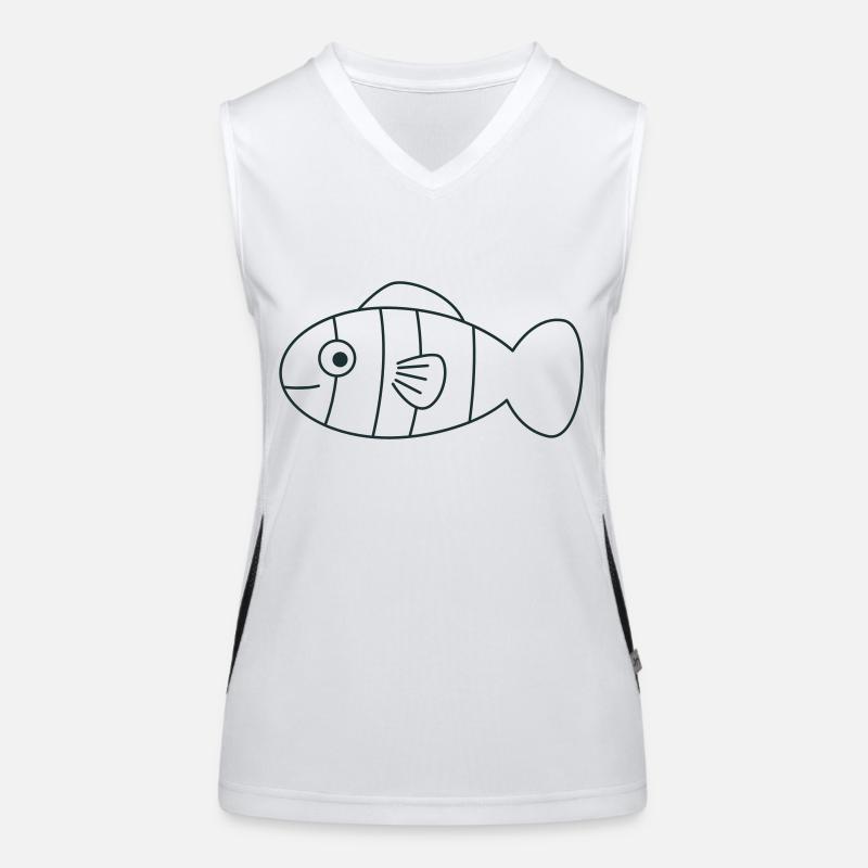 Round dopey fish Women's Functional Contrast Tank Top