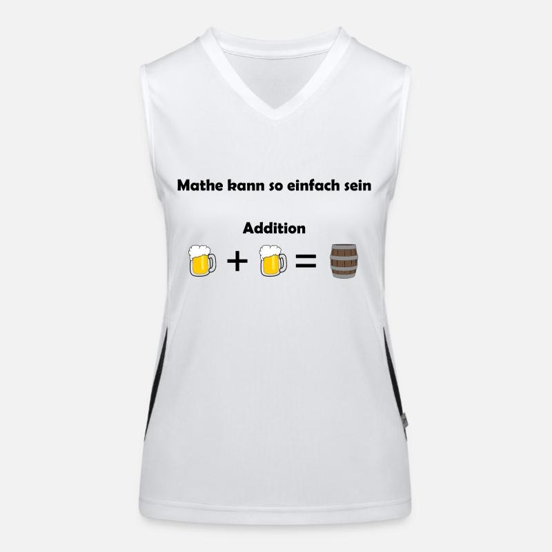Bier-Mathematik - Addition kann so einfach sein Funktionelles Kontrast-Tank Top für Frauen