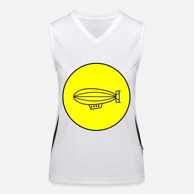 Zeppelin Icon Symbol Women's Functional Contrast Tank Top