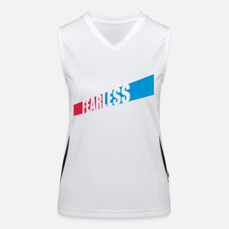 fearless Text Quote Design Women's Functional Contrast Tank Top