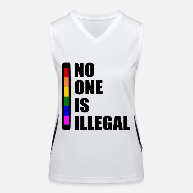 No one is illegal Débardeur respirant contrasté Femme