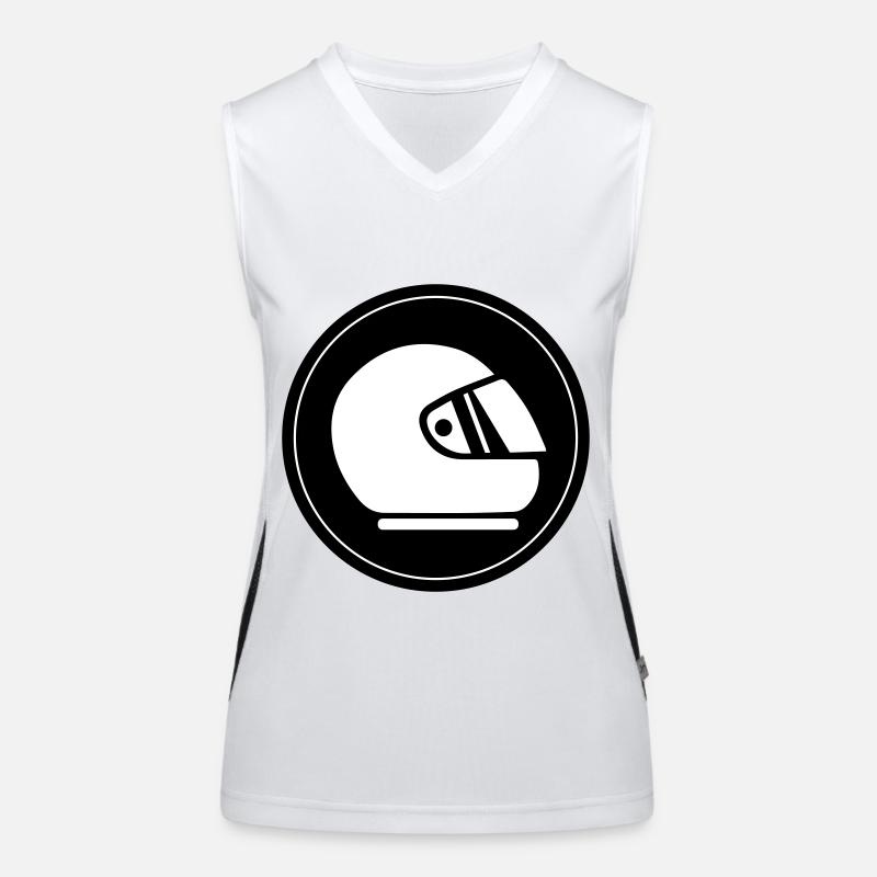 Pilote de course barre cercle de course Débardeur respirant contrasté Femme