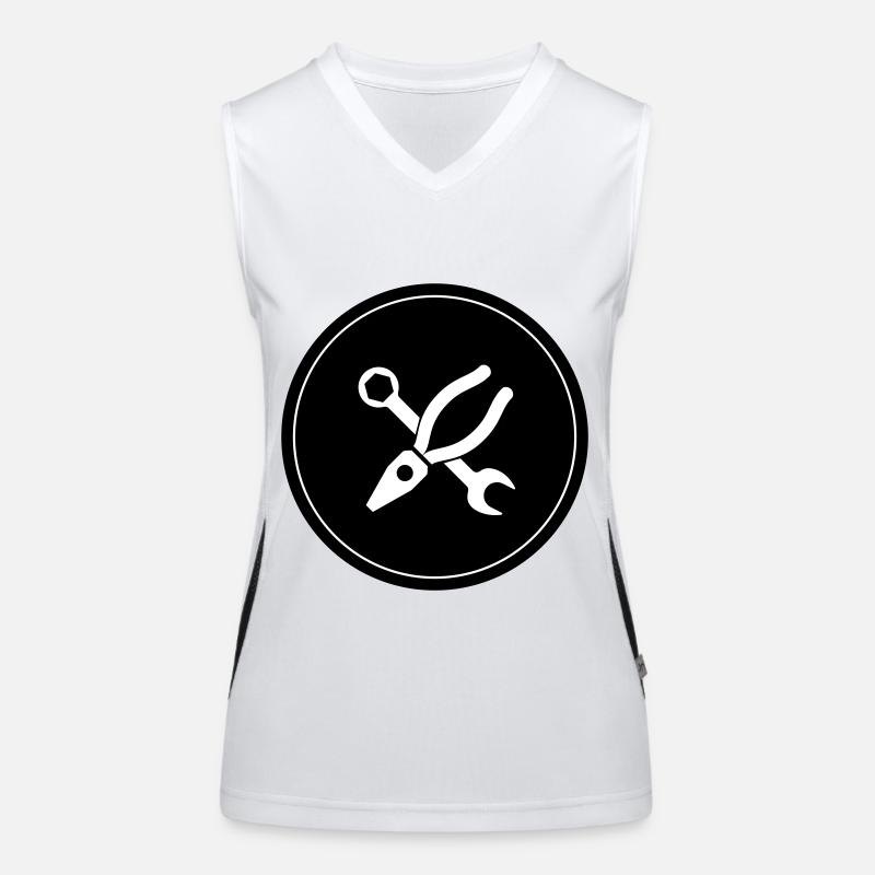 Zange Icon Funktionelles Kontrast-Tank Top für Frauen