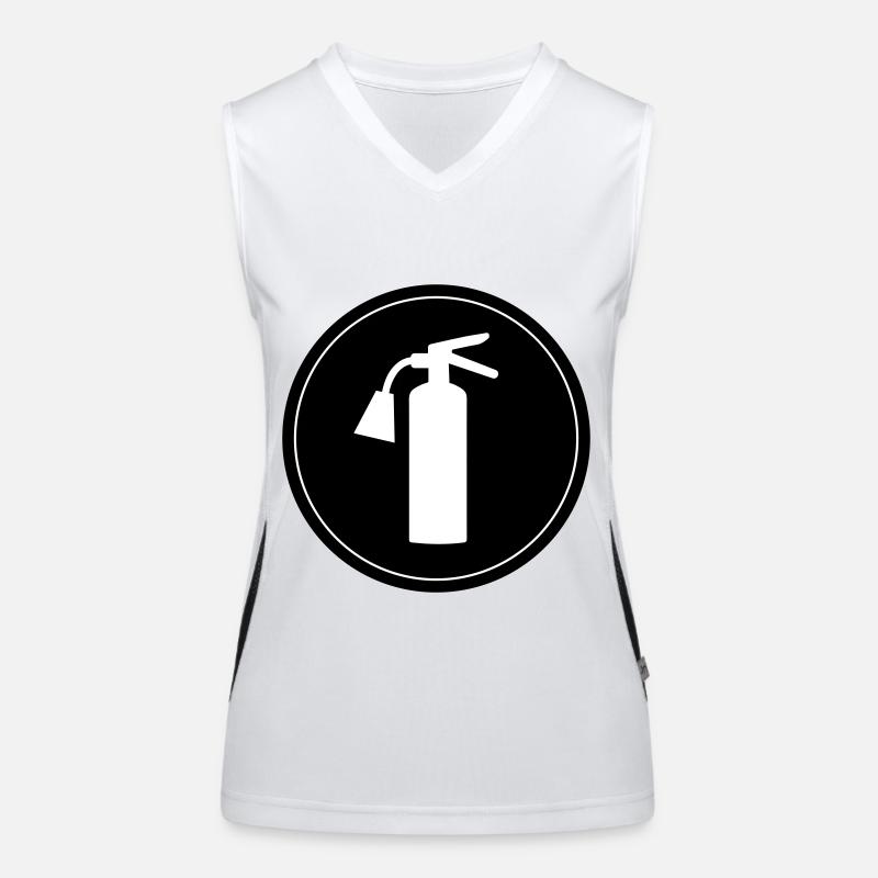 Fire extinguisher icon Women's Functional Contrast Tank Top