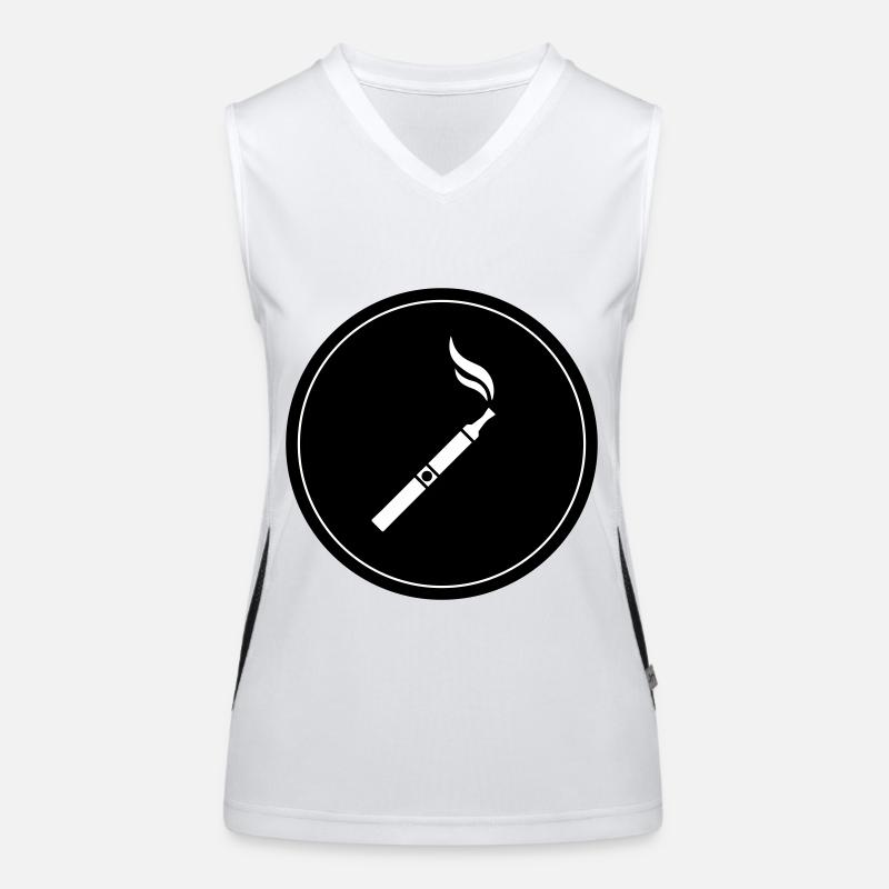 E-Zigarette Silhouette Funktionelles Kontrast-Tank Top für Frauen
