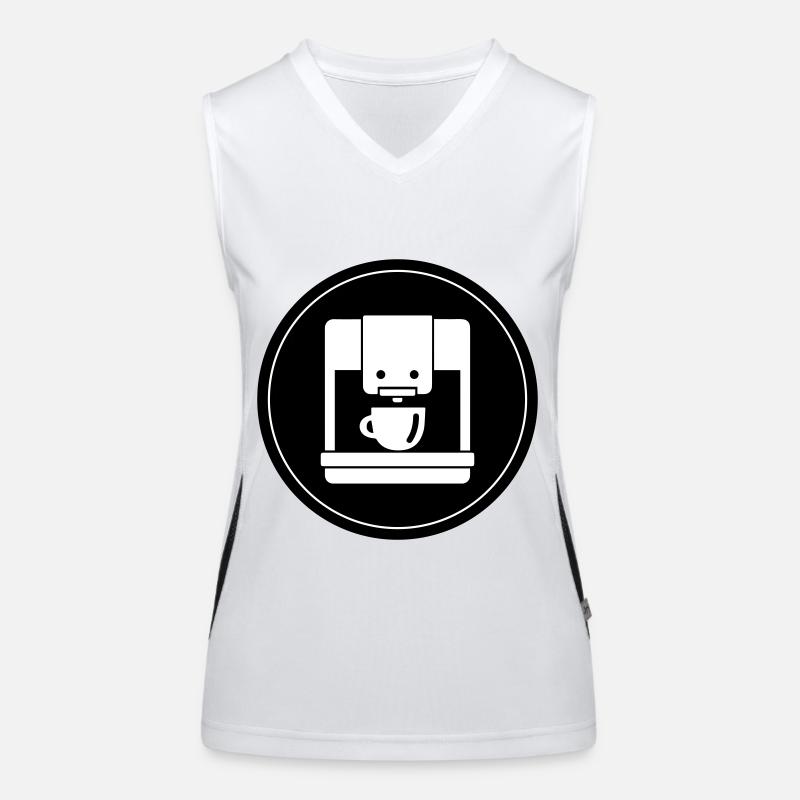 Coffee machine icon Women's Functional Contrast Tank Top