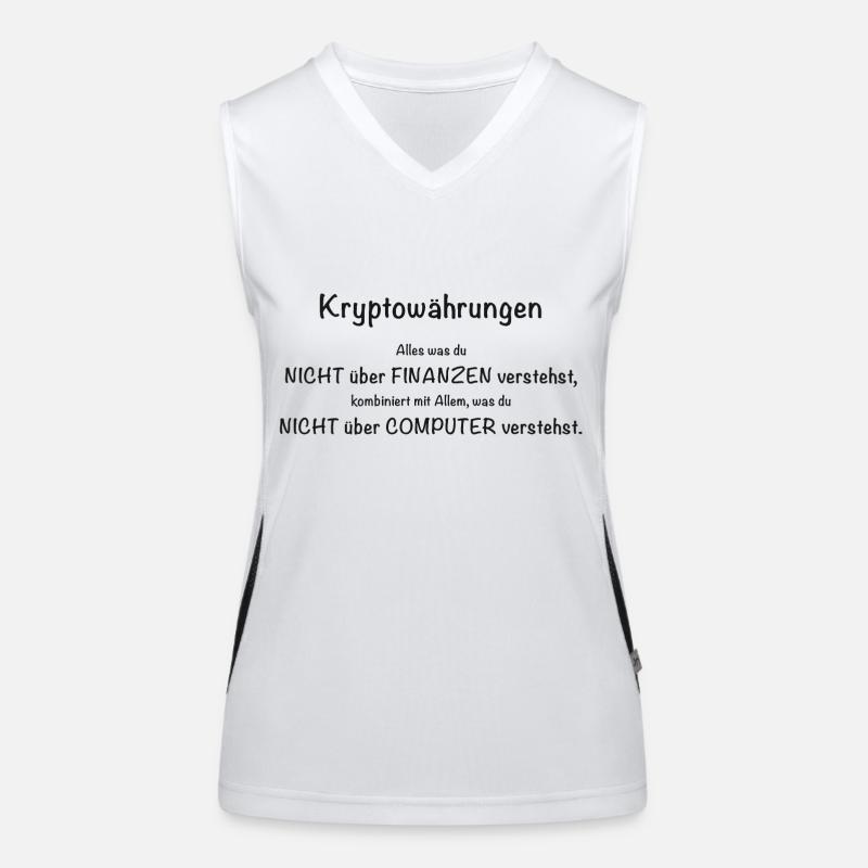 Kryptowährungen Funktionelles Kontrast-Tank Top für Frauen