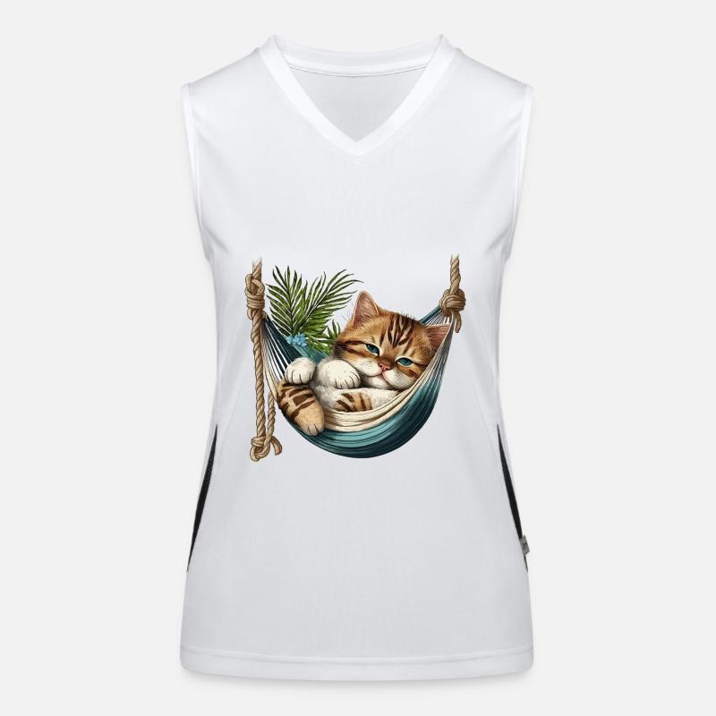 Cat in a Hammock Women's Functional Contrast Tank Top