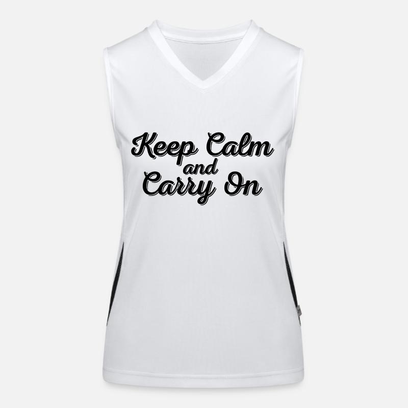 Keep Calm and Carry On Funktionelles Kontrast-Tank Top für Frauen