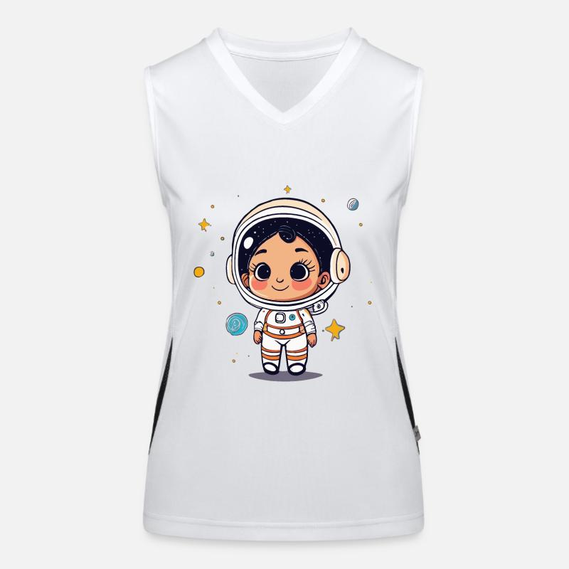 Astronaute mignon #5 Débardeur respirant contrasté Femme