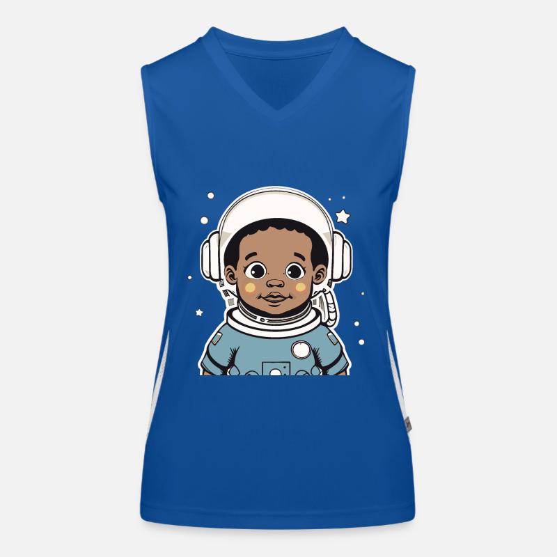 Astronaute mignon #6 Débardeur respirant contrasté Femme