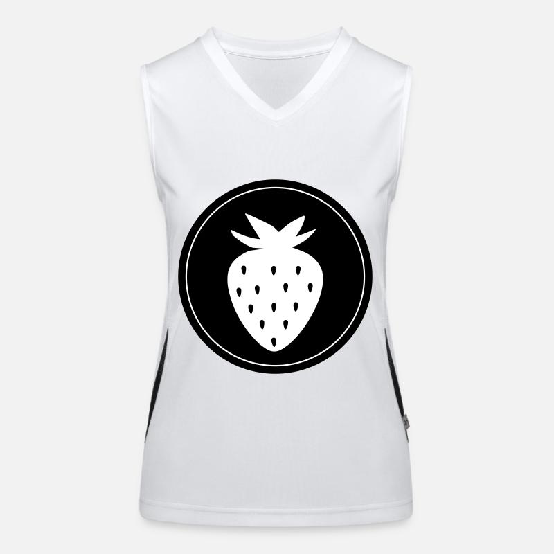 Frucht Erdbeere Funktionelles Kontrast-Tank Top für Frauen