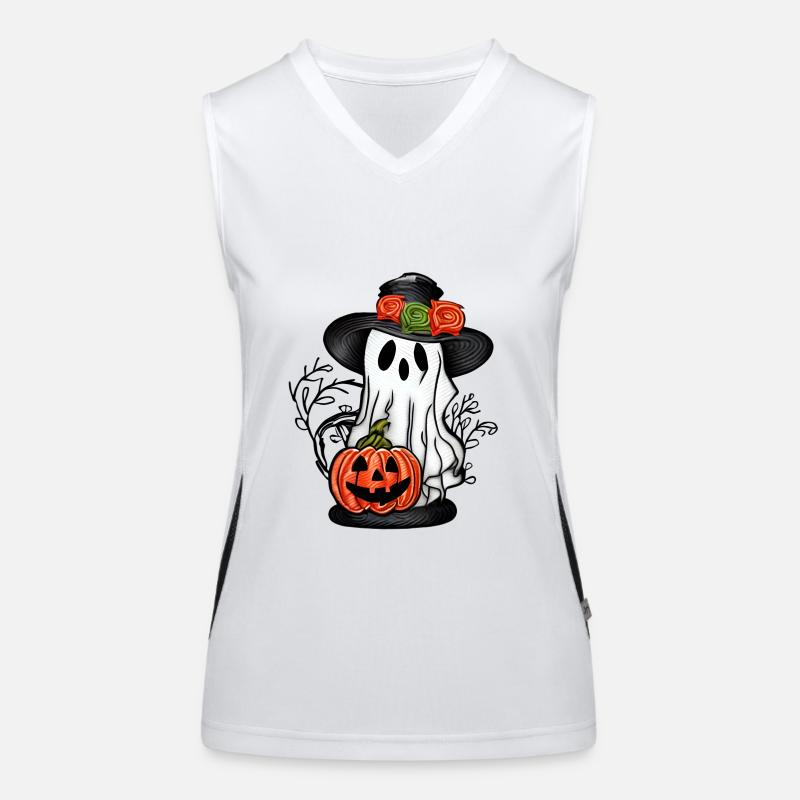 Ghost With a Pumpkin 2 Women's Functional Contrast Tank Top
