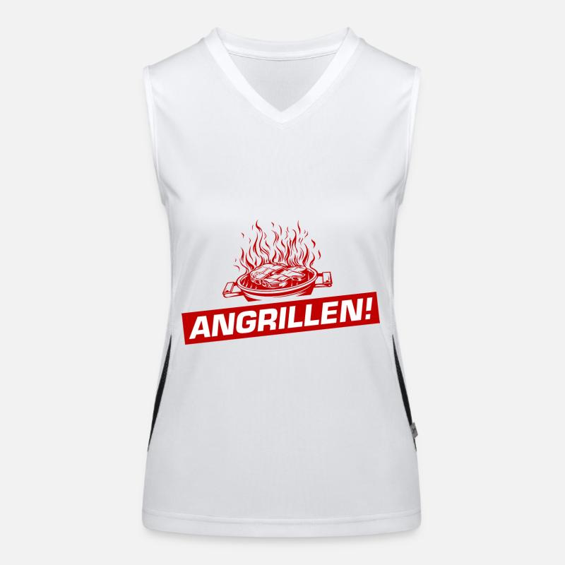 Angrillen Grillen Barbecue Funktionelles Kontrast-Tank Top für Frauen
