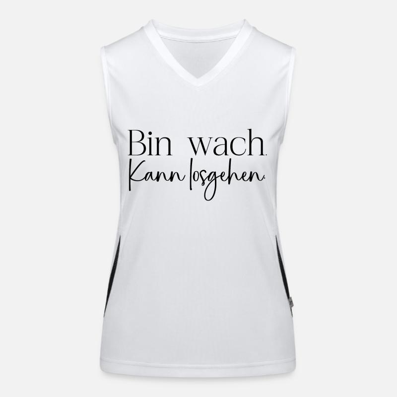 Bin wach Funktionelles Kontrast-Tank Top für Frauen