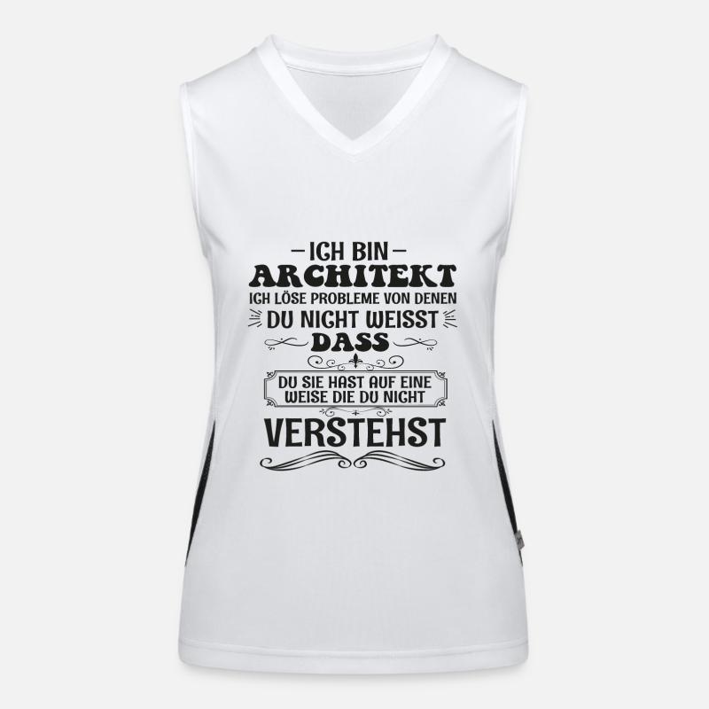 Drôle d’architecte disant Builder Profession Gift Débardeur respirant contrasté Femme