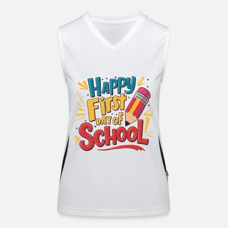 Erster Schultag Kinder Einschulung Erstklässler Funktionelles Kontrast-Tank Top für Frauen