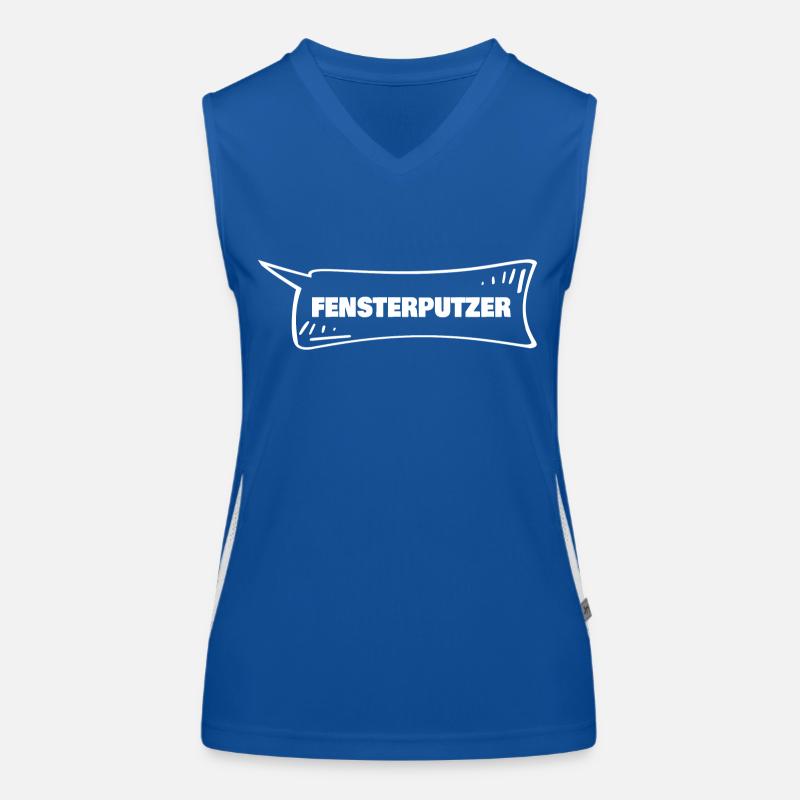 Window cleaner as speech bubble Women's Functional Contrast Tank Top