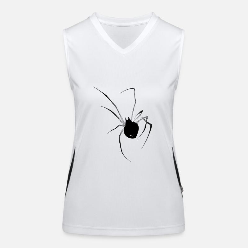 Black widow dotwork Women's Functional Contrast Tank Top