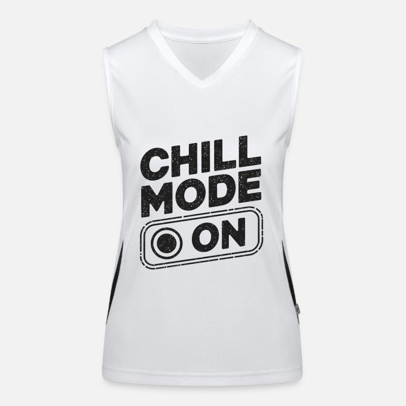 Chill Mode On Relaxen Enstpannen Funktionelles Kontrast-Tank Top für Frauen