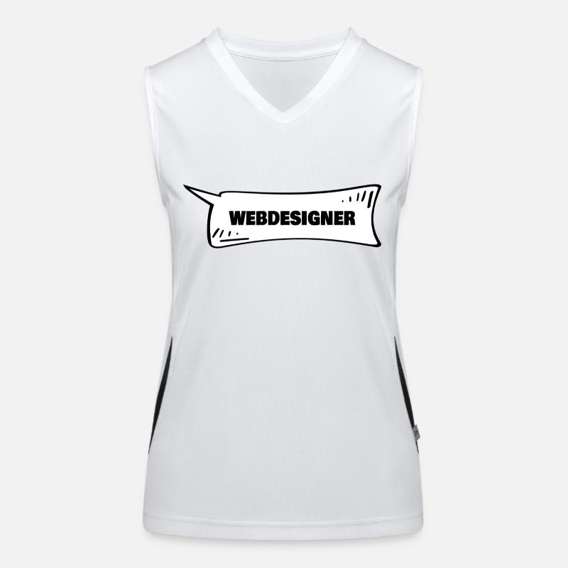 Speech Bubble Web Designer Women's Functional Contrast Tank Top