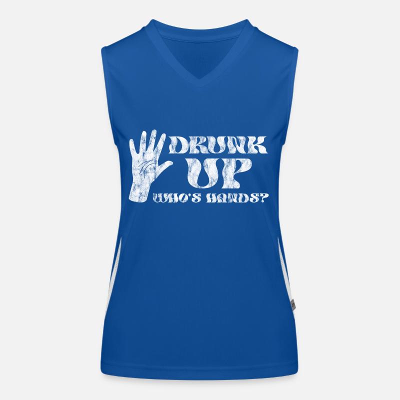 Drunk Up Who's Hands 2 Funktionelles Kontrast-Tank Top für Frauen