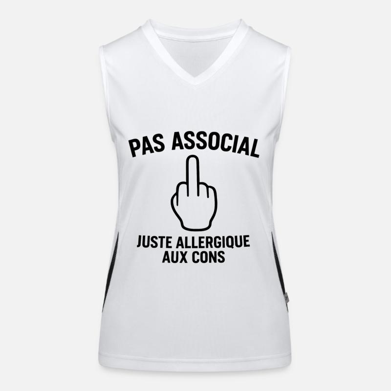 Not asocial, just allergic to idiots Women's Functional Contrast Tank Top