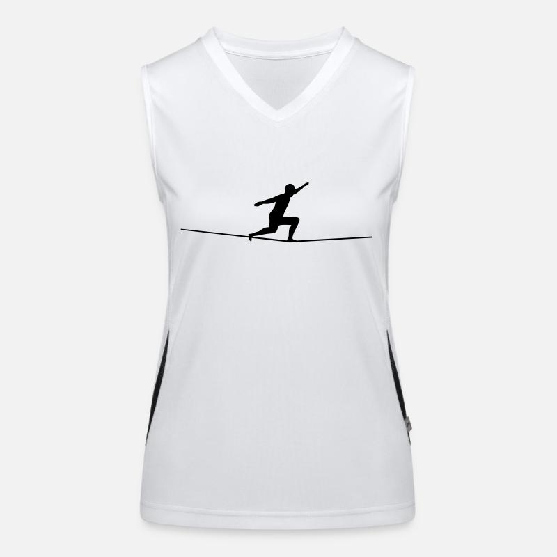 Slackline Funktionelles Kontrast-Tank Top für Frauen