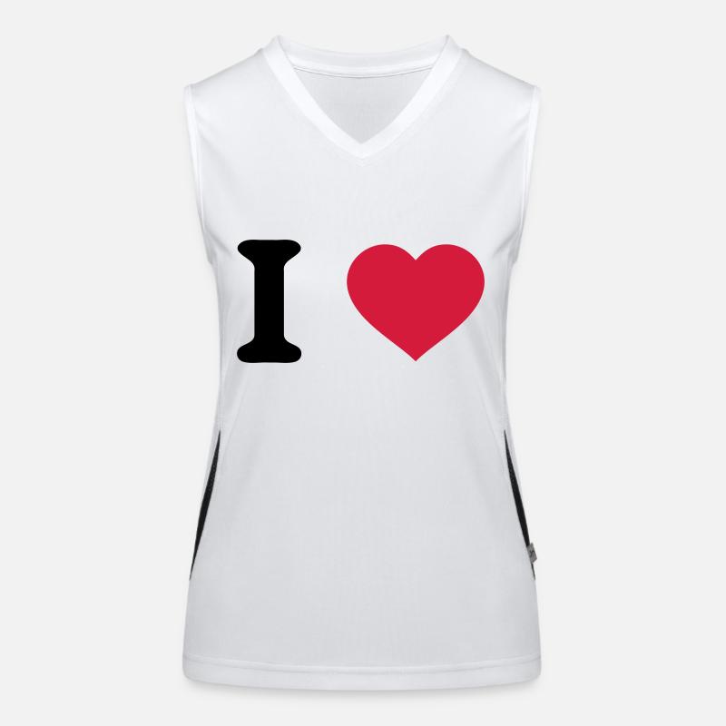 i love Women's Functional Contrast Tank Top