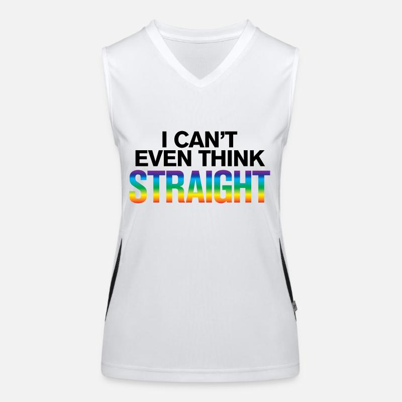 I Can't Think Straight – Gay Pride Funktionelles Kontrast-Tank Top für Frauen